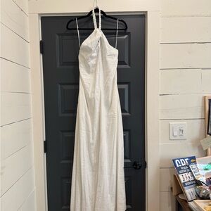 White Halter Maxi Dress - Brand: International Concepts
